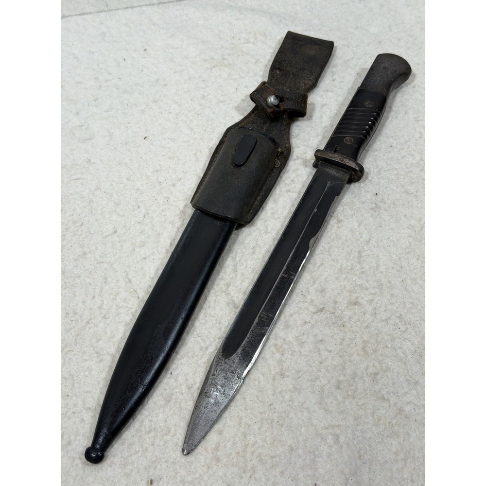 1938 German K98 Bayonet Jos Corts Sn S84 98 III WWII Scabbard Frog Vintage